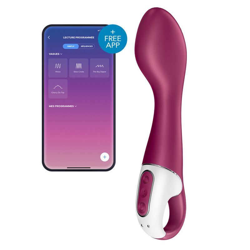 Satisfyer Vibro connecté Hot Spot Satisfyer 20cm Mauve